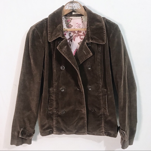 St. John’s Bay Women’s Stretch Corduroy Peacoat - Picture 1 of 6
